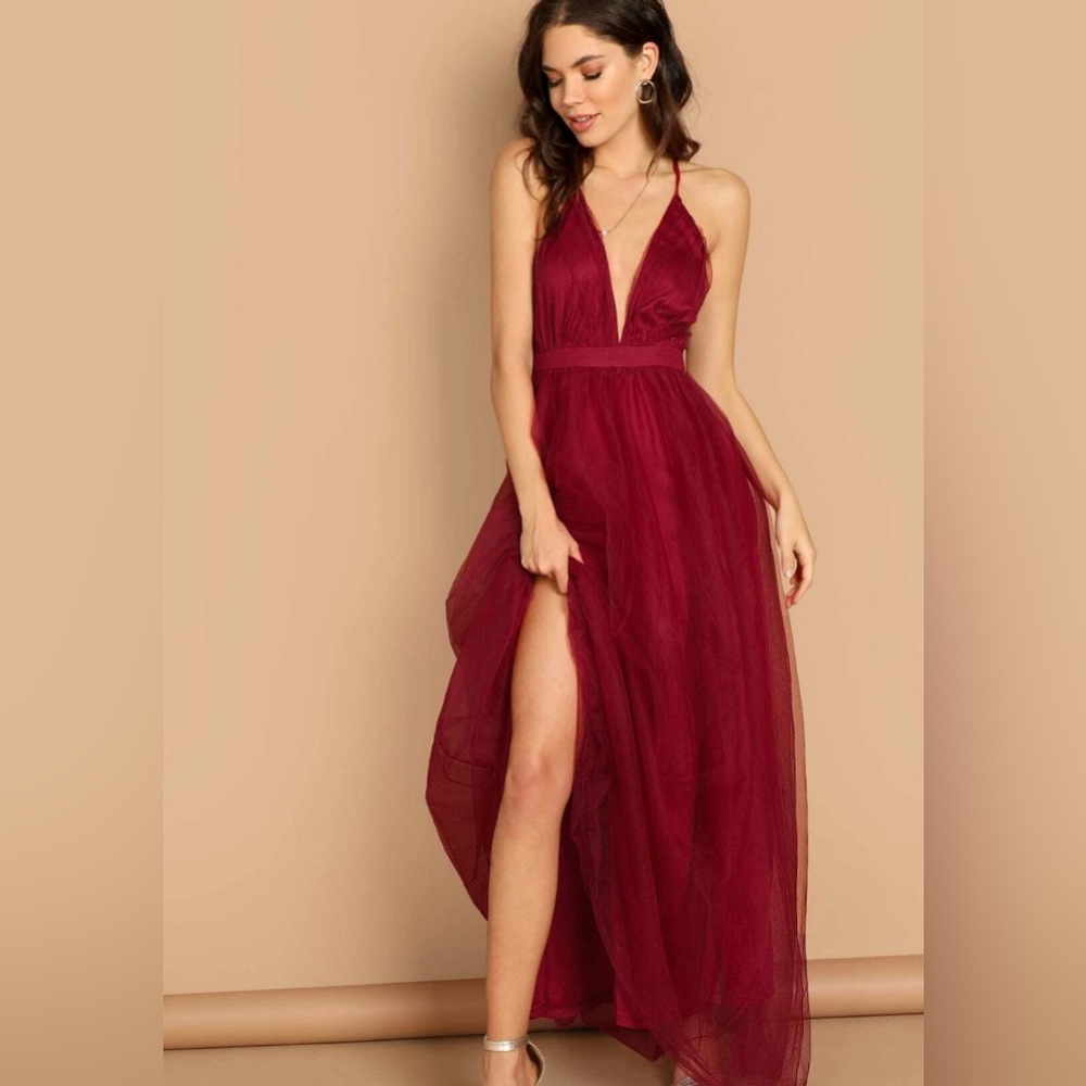 Magenta Tulle Prom Dress